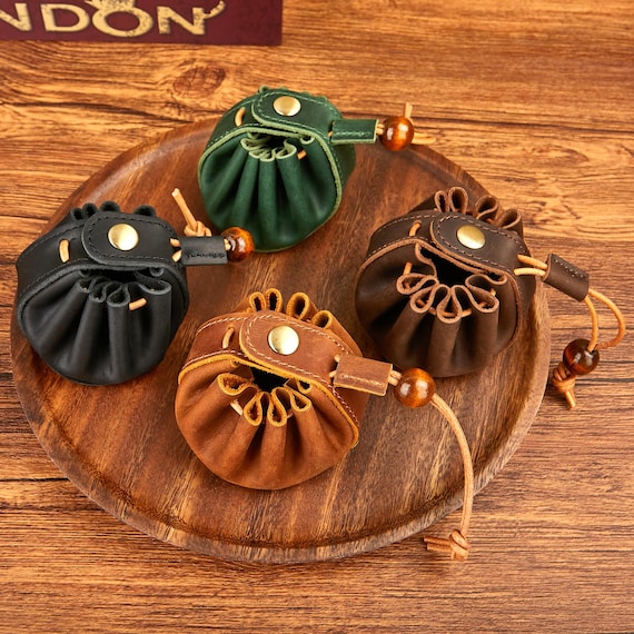 Leather Pouch, Leather Bag, Leather Drawstring Bags , Coin Pouch , Medicine Bag , Jewelry Bag , Essential Oils | Bulk Discounts | Cosplay