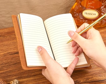 Handmade Leather Travel Journal A6 A5 A4 Refillable Personalized