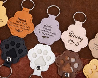 Pet Fur Keepsake Keychain,Dog Fur Keepsake Leather Pouch, Memorial Keychain for Dog,Pet Hair Storing,Unique Pet Tribute Gift,Pet Loss Gift