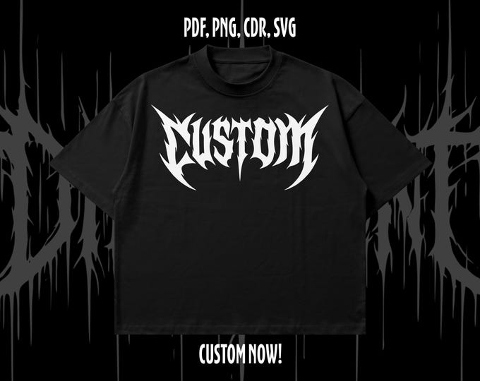 Featured listing image: Custom Logo Death Metal/Black Metal for band/brand dark art vector t‑shirt