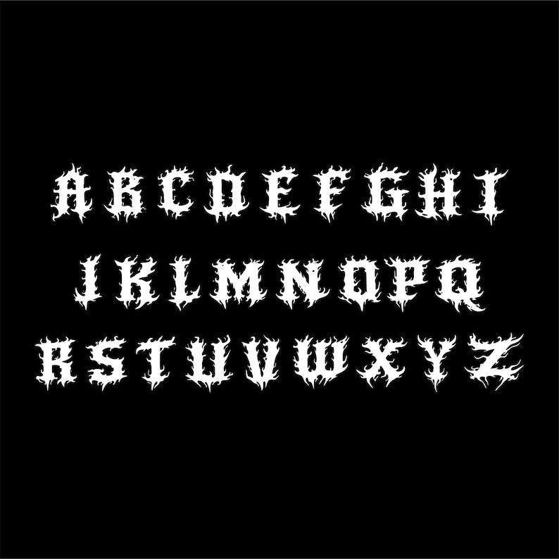 Diecedent Font Extreme Black Metal Logo Design, Spiky Death Metal ...