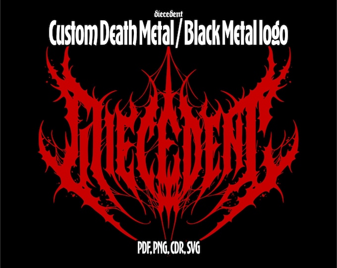 Featured listing image: Custom Death Metal/Black Metal logo for band/brand