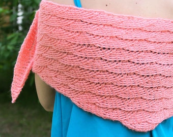 Crochet Shawl Pattern - Mermaiden Shawl