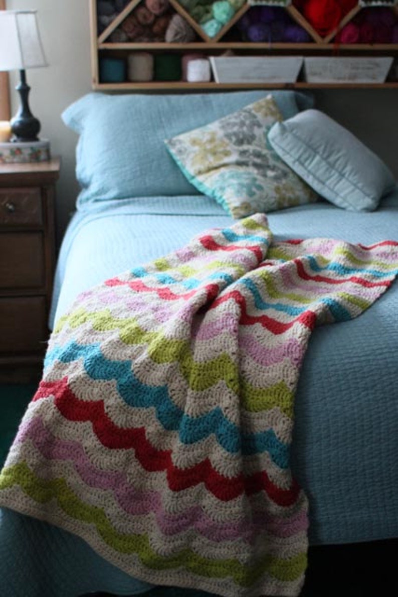 Crochet Blanket Pattern Happy Throw image 1