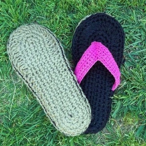 Crochet Pattern Flip Flops Child to Adult sizes 3-10 image 5