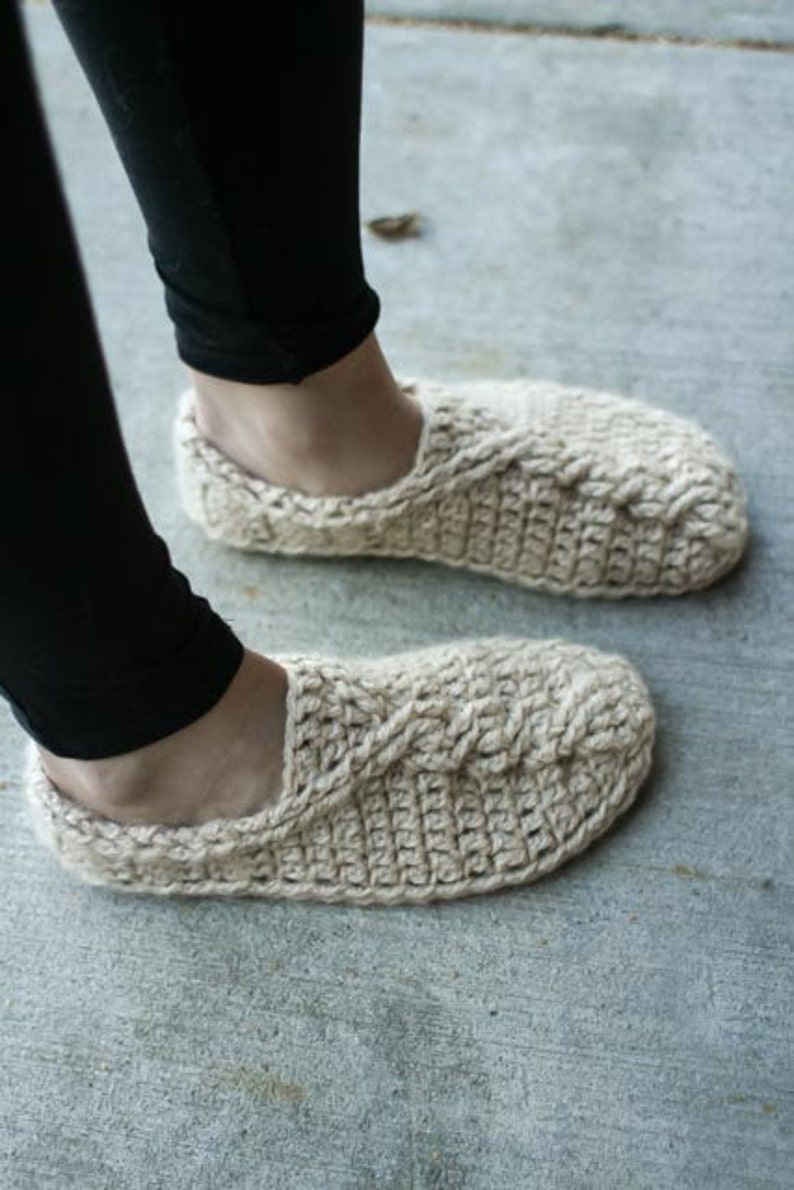 Crochet Pattern Cable Slippers image 2