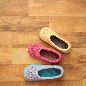 Gehaakt patroon Oma huis Slippers volwassen vrouw maten afbeelding 2