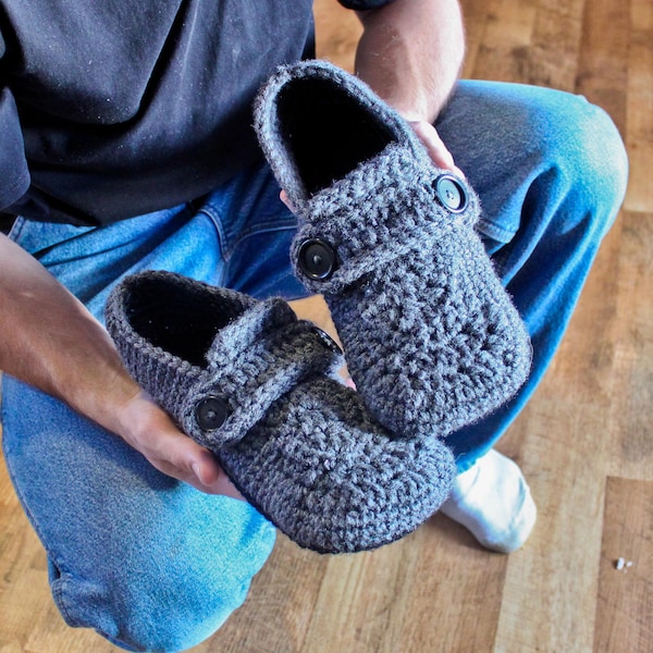 Crochet Pattern - Opa Slippers (Child/Men sizes 1-13)