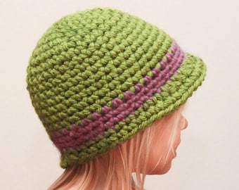 Crochet Hat Pattern - Super Easy Cloche Brim Hat (Baby - Adult)