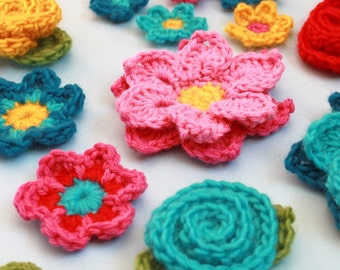 Patrons de fleurs au crochet - Douche de fleurs