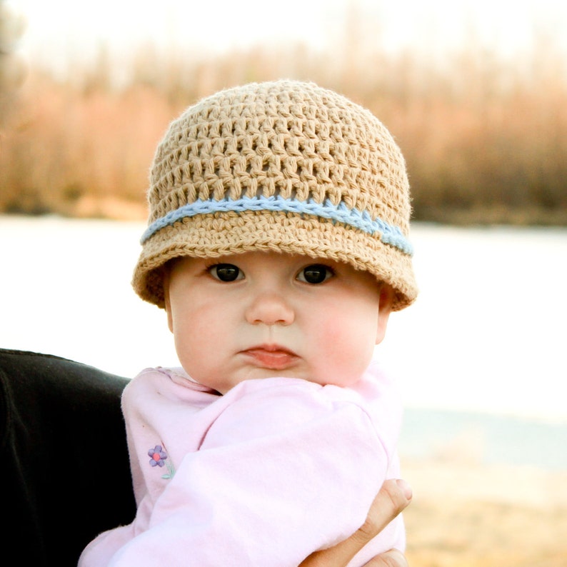 Instant Download Crochet Pattern Sunhat for him or her with Flower image 3