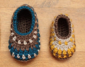 Patron au crochet - Galilee Booties (Nouveau-né à 24 mois)