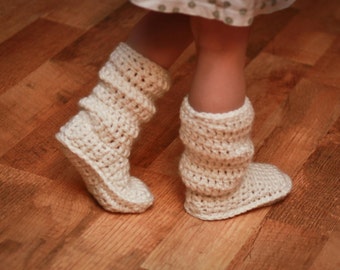 Crochet Pattern - Mamachee Boots (Baby to Child Sizes)