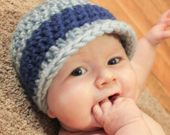 Crochet Hat Pattern - Super Easy Cloche Brim Hat (Baby - Adult)