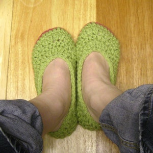 Gehaakt patroon Oma huis Slippers volwassen vrouw maten afbeelding 4