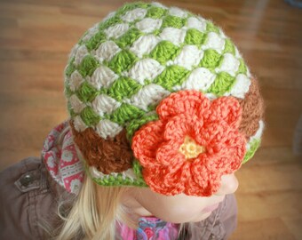 Instant Download - Crochet Hat Pattern - Angela Hat (Sizes Newborn to Adult)