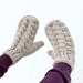 Instant Download - Crochet Pattern - Cable Mittens and Cowl (Adult size) 