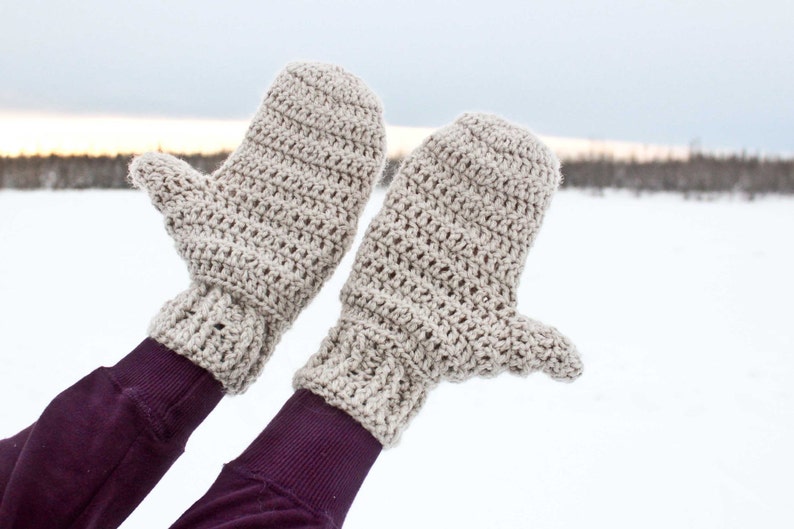 Instant Download Crochet Pattern Cable Mittens and Cowl Adult size image 3