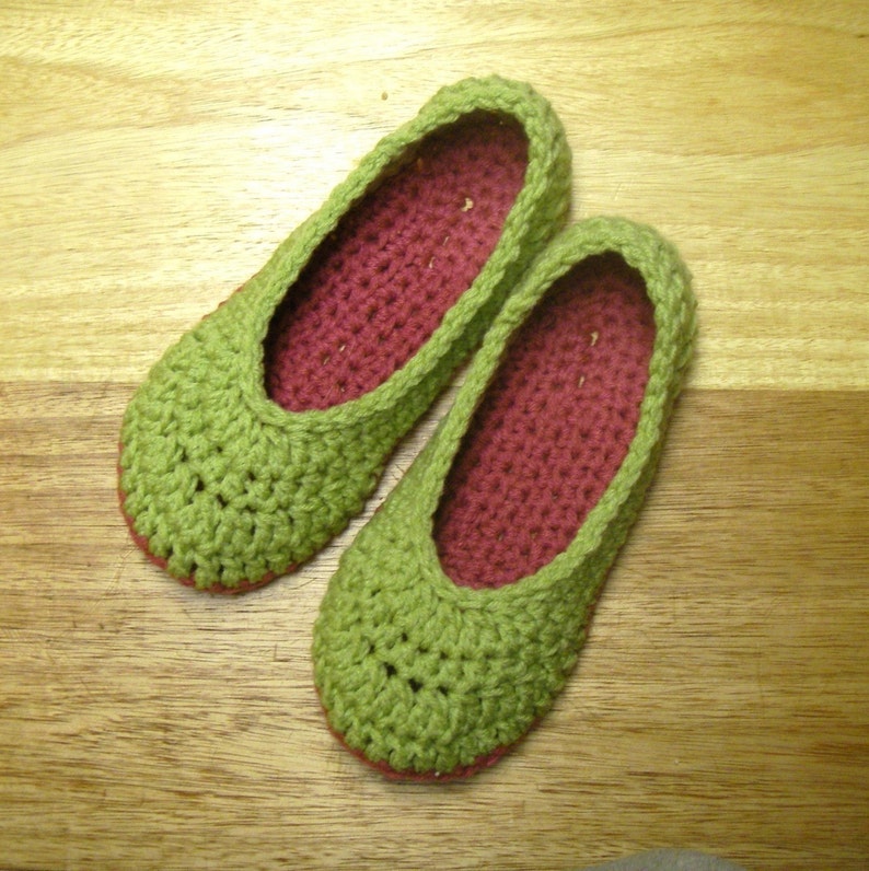 Gehaakt patroon Oma huis Slippers volwassen vrouw maten afbeelding 3