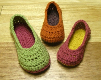 Crochet Pattern - Oma House Slippers - Adult Woman Sizes