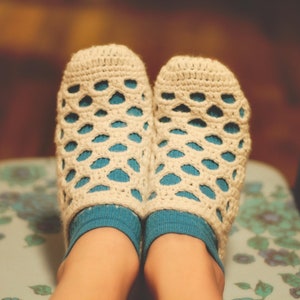 Instant Download Crochet Pattern Lola Slippers Sizes Youth 11 Woman 12 image 1