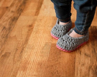 Patron de pantoufles au crochet - Chaussons pour bébé Chaussons enfant - Chaussons Little Oma