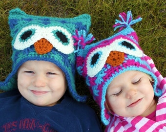 Owl Crochet Hat Pattern - Etsy
