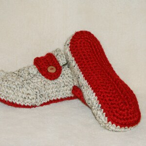 Crochet Mens Slipper Pattern Opa Slippers Child/Men sizes: 1-13 image 4