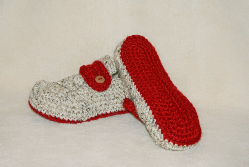 Crochet Mens Slipper Pattern Opa Slippers Child/Men sizes: 1-13 image 4