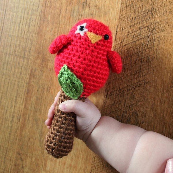 Crochet Pattern - Baby Birdy Rattle Toy