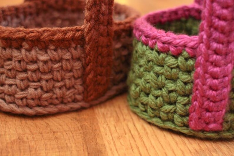 Crochet Basket Pattern Easter Basket Two sizes/shapes Etsy