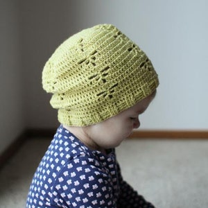 Crochet Hat Pattern - Dragonfly Slouch Hat (Baby-Adult)