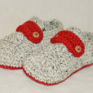 Crochet Mens Slipper Pattern Opa Slippers Child/Men sizes: 1-13 image 5