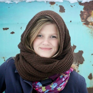 Instant Download Crochet Pattern Loopy/Hoody Cowl Scarf Toddler/Child and Adult Sizes zdjęcie 4