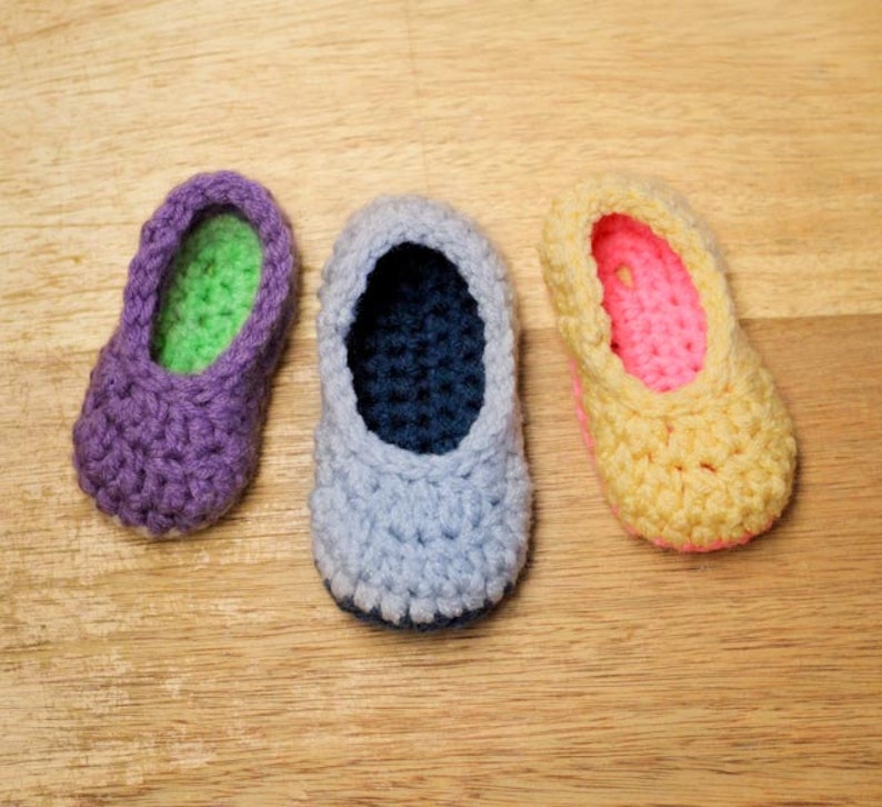 Crochet Slipper Pattern Baby Booties Child Slippers Little Etsy