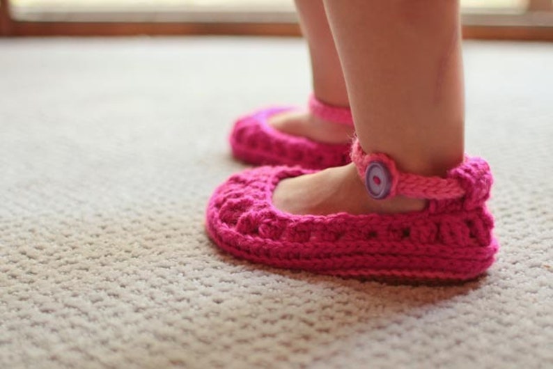 Crochet Slipper Pattern Molly Summer Slippers Child slippers adult slippers image 4