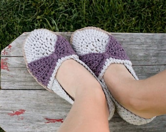 Instant Download - Crochet Pattern - The Jess Flats (woman sizes 3-12)