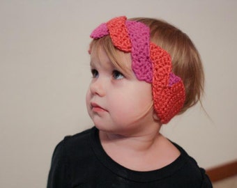 Instant Download - Crochet Pattern - Braided Headwrap (Baby to Adult)