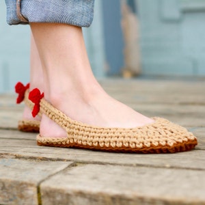 Crochet Slipper Pattern Slingbacks Woman sizes 3-12 image 5