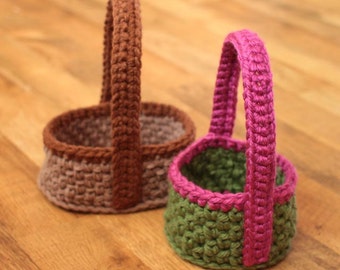 Crochet Basket Pattern - Easter Basket - Two sizes/shapes