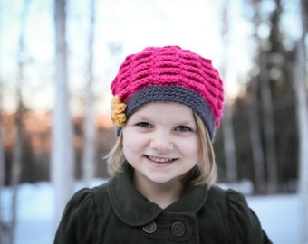 Crochet Hat Pattern - Vintage Scalloped Hat (Sizes Newborn to Adult)