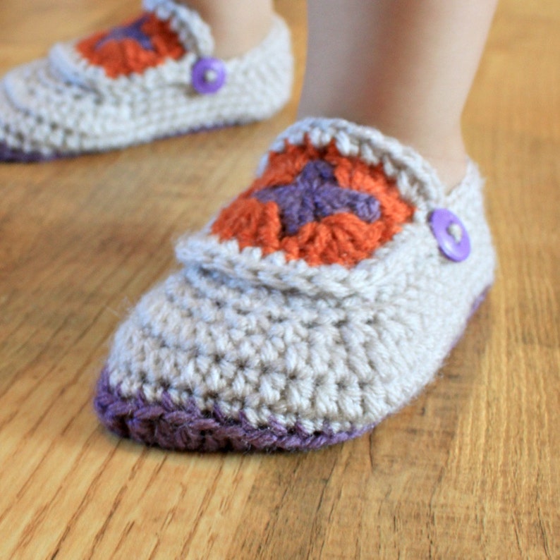 Instant Download Crochet Pattern Granny Square Booties Newborn to 18 mo image 5