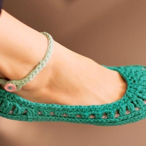 Crochet Slipper Pattern Molly Summer Slippers Child slippers adult slippers image 5