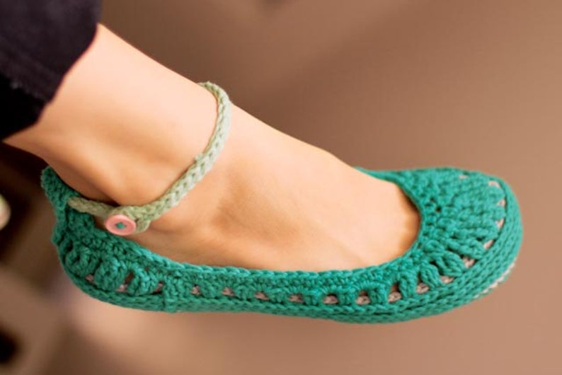 Crochet Slipper Pattern Molly Summer Slippers Child slippers adult slippers image 5