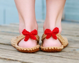 Crochet Slipper Pattern - Slingbacks (Woman sizes 3-12)