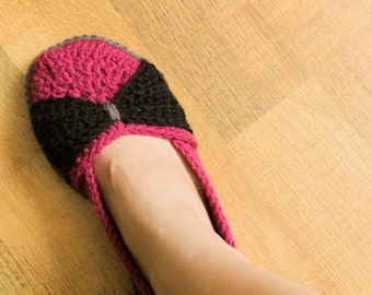 Instant Download - Crochet Pattern - The Jess Flats (Woman size 3-12)