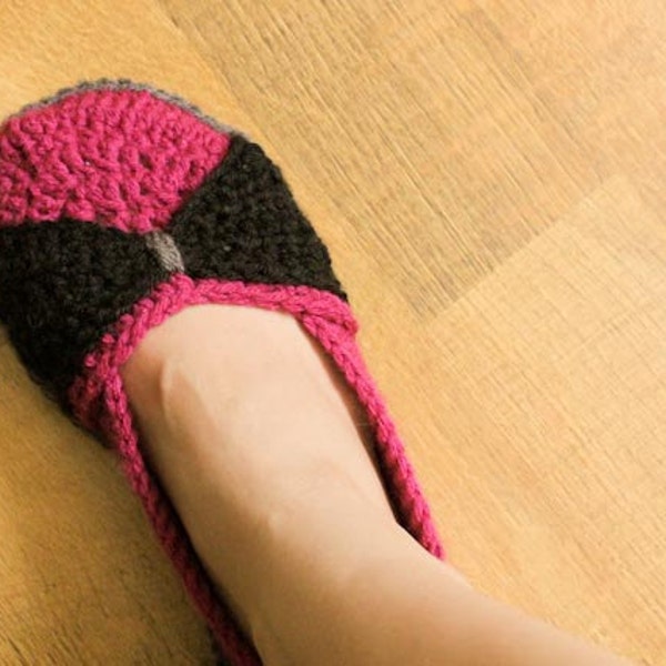 Instant Download - Crochet Pattern - The Jess Flats (Woman size 3-12)