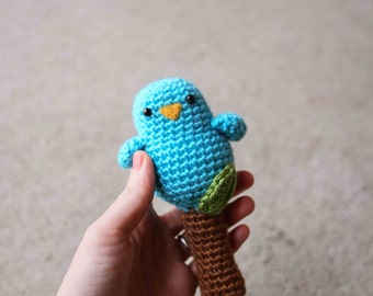 Crochet Toy Pattern - Baby Birdy Rattle Toy