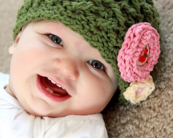 Instant Download - Crochet Pattern - Elise Hat (Baby - Adult)