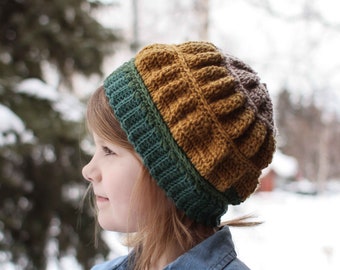 Crochet Hat Pattern - Chanterelle Beanie